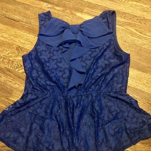 royal blue peplum top